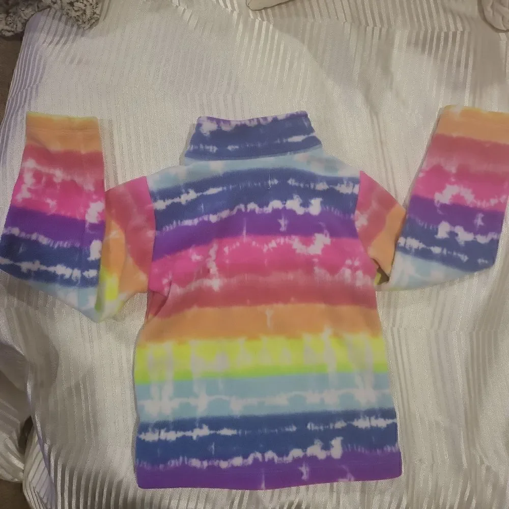 Tie Dye half zip up, size 5/6, multi colored